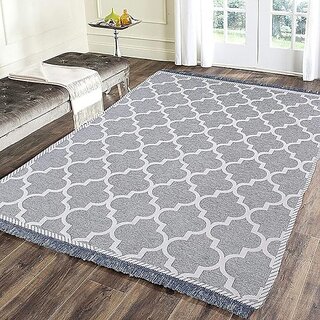 RADECOR Grey Chenille Carpet (152 cm, X 213 cm, Rectangle) RADECOR Grey Chenille Carpet (152 cm, X 213 cm, Rectangle)