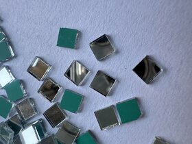 MIRROR GLASS WORLDWIDE Square Shape 4 mm 1920 Pieces 100 gm Decorative Mirrors for Lippan Art, Mandala, Fabric, Jewelry