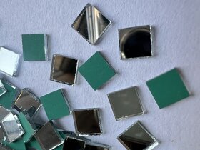 MIRROR GLASS WORLDWIDE Square Shape 6 mm 1000 Pieces 100 gm Decorative Mirrors for Lippan Art, Mandala, Fabric, Jewelry