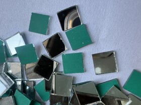 MIRROR GLASS WORLDWIDE Regular Square Shape Silver for Mirror JEWELLRY Making Other Craft Work Like Project 8MM 555 Piec