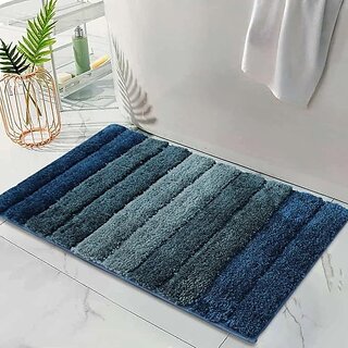 RADECOR Cotton Floor Mat (Blue, Medium)