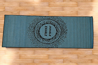 Radecor Dream Homes Inhale Exhale Blue Yoga Mat 6 Mm Yoga Mat