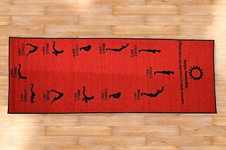 Radecor DreamhomesSurya Namaskar Yoga Mat With Anti Skid Backing  72Cmx24Cm 20 Mm Yoga Mat