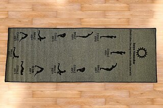 Radecor Dreamhomes  Surya Namaskar Yoga Mat With Anti Skid Backing  72Cm X24Cm 20 Mm Yoga Mat