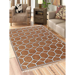                       RADECOR Beige Chenille Carpet (152 cm,  X 213 cm, Rectangle)                                              