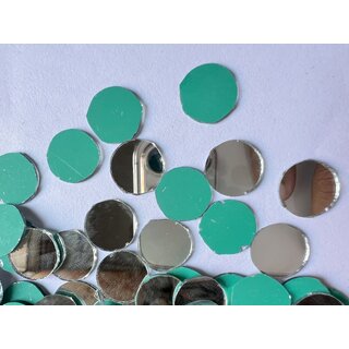 MIRROR GLASS WORLDWIDE Round Shape Mirrors  14 mm Diameter, 230 Pieces, 100gm  Ideal for Lippan Art, Mandala, Fabric C