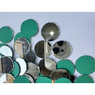                       MIRROR GLASS WORLDWIDE Round Shape Mirrors  20 mm Diameter, 125 Pieces, 100gm  Ideal for Lippan Art, Mandala, Fabric C                                              