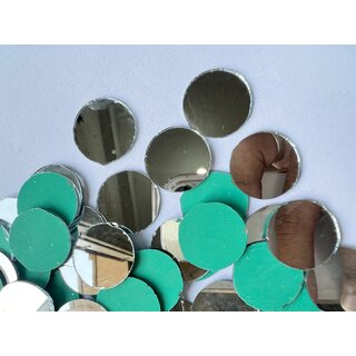 MIRROR GLASS WORLDWIDE Round Shape Mirrors 22 mm Diameter, 115 Pieces, 100gm Ideal for Lippan Art, Mandala, Fabric C MIRROR GLASS WORLDWIDE Round Shape Mirrors 22 mm Diameter, 115 Pieces, 100gm Ideal for Lippan Art, Mandala, Fabric C