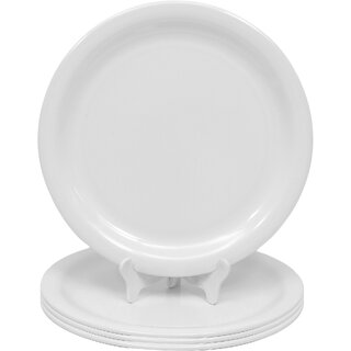 Aurka Melamine 12 Inch Full-Size Dinner Plates - White, Set of 4, Durable Stylish Aurka Melamine 12 Inch Full-Size Dinner Plates - White, Set of 4, Durable Stylish
