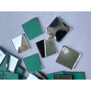                       MIRROR GLASS WORLDWIDE Regular Square Shape Silver Mirror for LIPPAN Art Craft Materials Mirror 11MM 260 Piece 100GM                                              