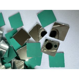                       MIRROR GLASS WORLDWIDE Square Shape 15 mm 165 Pieces 100 gm Decorative Mirrors for Lippan Art, Mandala, Fabric, Jewelry                                              