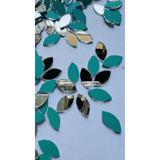                       MIRROR GLASS WORLDWIDE Eye Shape 6  12 mm 660 Pieces 100 gm Decorative Mirrors for Lippan Art, Mandala, Fabric, Jewelry                                              