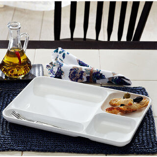 Signoraware Sleek and compact ergonomic design Stack Plastic Container Thali (1 Pc, White) Signoraware Sleek and compact ergonomic design Stack Plastic Container Thali (1 Pc, White)