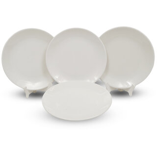 Ariya Melamine 10.5 Inch Dinner Plates - White, Set of 4 | Durable, Lightweight & Easy to Clean Ariya Melamine 10.5 Inch Dinner Plates - White, Set of 4 | Durable, Lightweight & Easy to Clean
