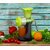 Manual Fruit Juicer with Hand Crank, Green, Citrus and Berry Press