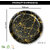 Aurka Melamine 12 Inch Full-Size Dinner Plates - Black  Gold, Set of 2, Durable  Stylish