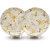 Aurka Melamine 12 Inch Full-Size Dinner Plates - White Base, Golden  Black, Set of 2, Durable  Stylish