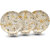 Aurka Melamine 12 Inch Full-Size Dinner Plates - White Base, Golden  Black, Set of 3, Durable  Stylish