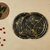 Aurka Melamine 11 Inch Full-Size Dinner Plates - Black  Gold, Set of 2, Durable  Stylish
