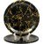 Aurka Melamine 11 Inch Full-Size Dinner Plates - Black  Gold, Set of 3, Durable  Stylish