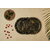 Aurka Melamine 11 Inch Full-Size Dinner Plates - Black  Gold, Set of 3, Durable  Stylish