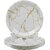 Aurka Melamine 11 Inch Full-Size Dinner Plates - White  Gold, Set of 4, Durable  Stylish