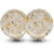 Aurka Melamine 11 Inch Full-Size Dinner Plates - White Base, Golden  Black, Set of 2, Durable  Stylish
