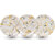 Aurka Melamine 11 Inch Full-Size Dinner Plates - White Base, Golden  Black, Set of 3, Durable  Stylish