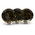 Ariya Melamine 10.5 Inch Dinner Plates - Black & Gold, Set of 3 | Durable, Lightweight & Easy to Clean