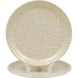 Ariya Melamine 12 Inch Dinner Plates - White & Gold Giraffe Pattern, Set of 2 | Durable, Lightweight & Easy to Clean Ariya Melamine 12 Inch Dinner Plates - White & Gold Giraffe Pattern, Set of 2 | Durable, Lightweight & Easy to Clean