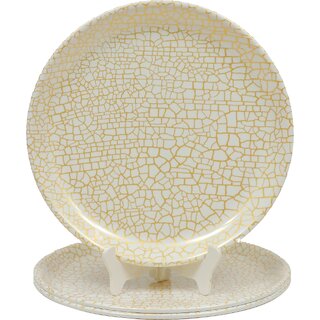 Ariya Melamine 12 Inch Dinner Plates - White & Gold Giraffe Pattern, Set of 3 | Durable, Lightweight & Easy to Clean Ariya Melamine 12 Inch Dinner Plates - White & Gold Giraffe Pattern, Set of 3 | Durable, Lightweight & Easy to Clean