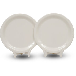 Globenox Melamine 11 Inch Dinner Plates - White, Set of 2 Stylish, Break-Resistant Easy to Clean Globenox Melamine 11 Inch Dinner Plates - White, Set of 2 Stylish, Break-Resistant Easy to Clean