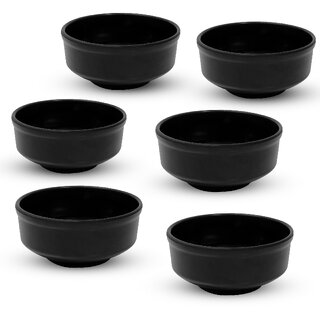 Globenox Melamine Soup Bowl - Black, Pack of 6 Durable, Easy to Clean Perfect for Soup, Cereal Snacks Globenox Melamine Soup Bowl - Black, Pack of 6 Durable, Easy to Clean Perfect for Soup, Cereal Snacks