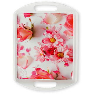 Globenox Melamine M9 Small Rectangle Serving Tray - Pack of 1 Traditional Print, Durable Easy to Clean Globenox Melamine M9 Small Rectangle Serving Tray - Pack of 1 Traditional Print, Durable Easy to Clean