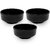 Aurka Melamine Soup Bowl (Black  Set of 3) Perfect for Soup, Noodles, Cereal, Oatmeal, Pasta, Salads, for Home, Office