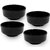 Aurka Melamine Soup Bowl (Black  Set of 4) Perfect for Soup, Noodles, Cereal, Oatmeal, Pasta, Salads, for Home, Office