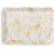 Aurka Melamine Rectangle Serving Tray (603, Golden  White Small, Pack of 3)  Durable  Easy to Clean