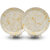 Ariya Melamine 11 Inch Dinner Plates - White & Gold, Set of 2 | Durable, Lightweight & Easy to Clean