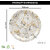 Ariya Melamine 11 Inch Dinner Plates - White Base, Golden & Black, Set of 2 | Durable, Lightweight & Easy to Clean