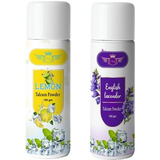 (Combo of 2) Lemon and Lavender Cool Talcum Powder 100g (Lemon, Lavender, Fragrance) (Combo of 2) Lemon and Lavender Cool Talcum Powder 100g (Lemon, Lavender, Fragrance)