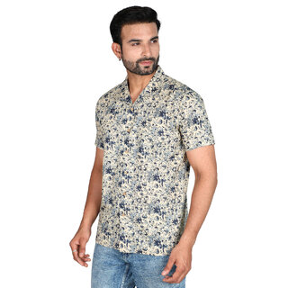 Ecostyle Kalamkari Short Sleeves Mnes Casual Shirt