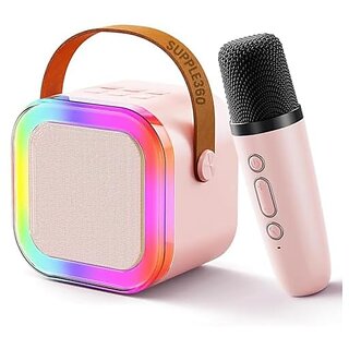 Wireless Karaoke Speaker with Microphone, Portable Bluetooth Speaker for Singing & Gifting, Voice Changer, 8+ Hours Playback, Bluetooth v5.3, SD Card, AUX in, Pink Wireless Karaoke Speaker with Microphone, Portable Bluetooth Speaker for Singing & Gifting, Voice Changer, 8+ Hours Playback, Bluetooth v5.3, SD Card, AUX in, Pink