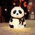Mount Emporium Panda Night Lamp Cute Kids Bedroom Lamp Multicolor Silicone Touch Control Tabletop Indoor Decoration