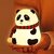Mount Emporium Panda Night Lamp Cute Kids Bedroom Lamp Multicolor Silicone Touch Control Tabletop Indoor Decoration
