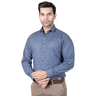                       DUKUL Men'ss Printed Cotton Shirt Full Sleeve Regular Fit | Perfect for Formal & Casual Wear                                              