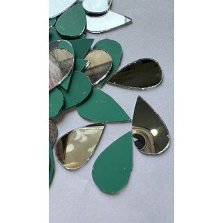 MIRROR GLASS WORLDWIDE Almond Shape Mirror 16 25 mm 145 Pieces Perfect for Lippan, Fabric, Mandala Art, Jewellery Maki MIRROR GLASS WORLDWIDE Almond Shape Mirror 16 25 mm 145 Pieces Perfect for Lippan, Fabric, Mandala Art, Jewellery Maki