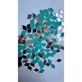                       MIRROR GLASS WORLDWIDE Diamond Shape Mirror 8.5  12 mm 800 Pieces 100 gm Perfect for Lippan, Fabric, Mandala Art, Jewel                                              