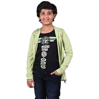 Kid Kupboard Cotton Boys Jacket, Green, Full-Sleeves, 8-9 Years KIDS7426 Kid Kupboard Cotton Boys Jacket, Green, Full-Sleeves, 8-9 Years KIDS7426
