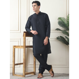 Men's Banarasi Dupion Silk Solid Kurta
