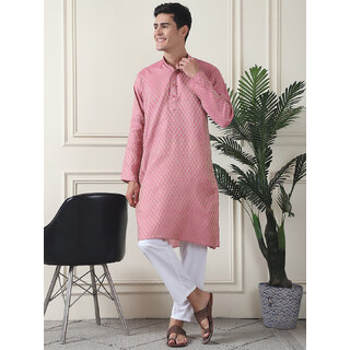 Men's Jacquard Print Regular Kurta Men's Jacquard Print Regular Kurta